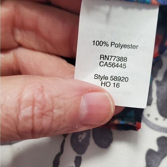 J. Crew Factory Red & Blue Floral Tank Top - Picture 4 of 4